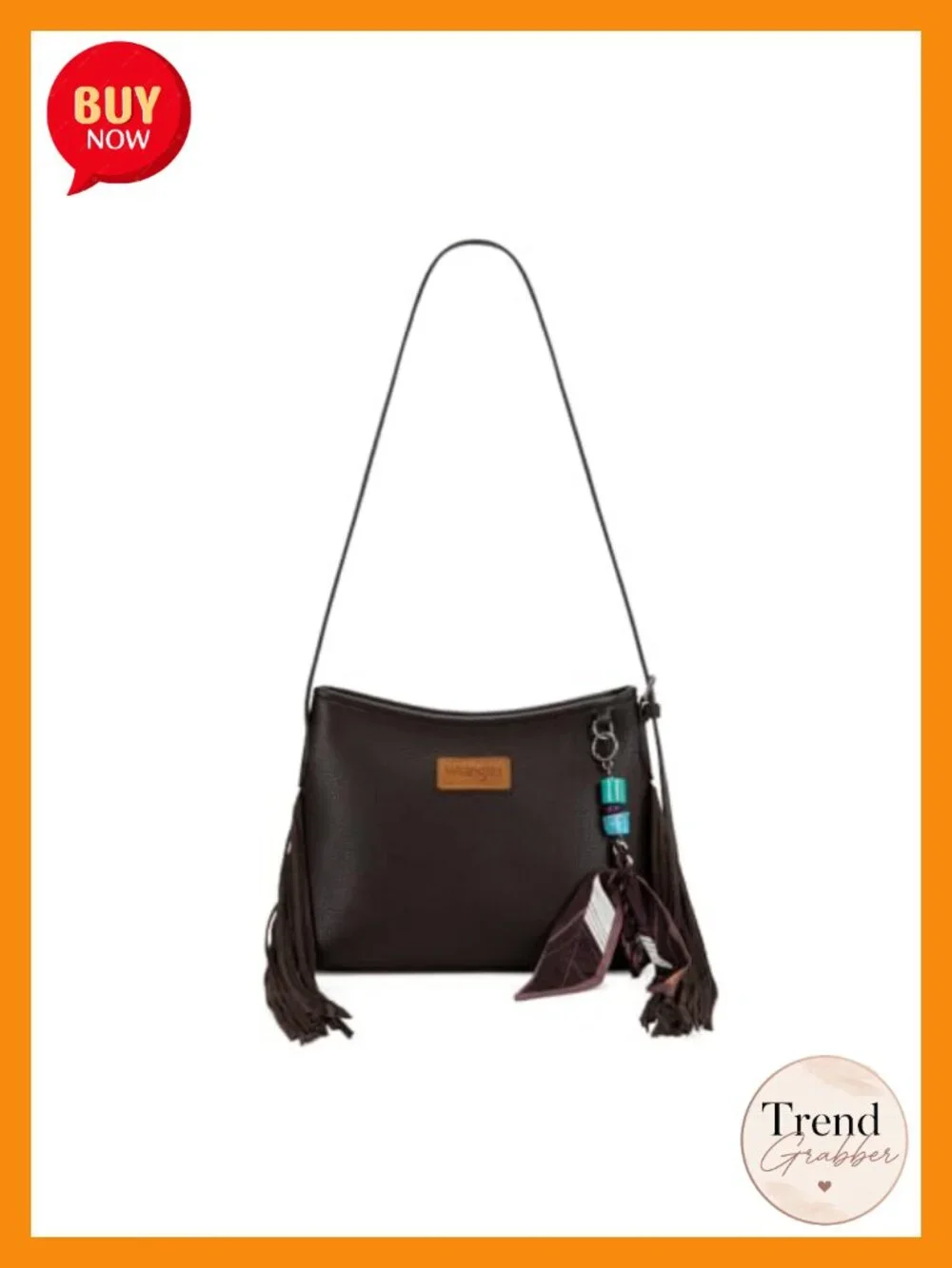 Hobo Crossbody Bag Faux Leather Vegan Fringe Women Handbag